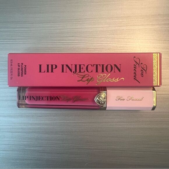 NIB Too Faced Lip Injection Power Plumping Lip Gloss in Just a Girl / PINK 6.5mL - Picture 1 of 8